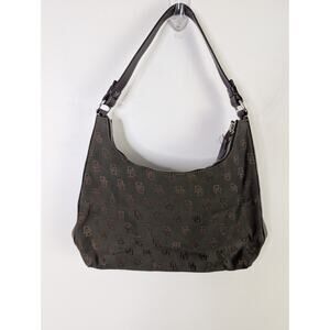 Vintage Dooney And Bourke Shoulder Bag Olive Green Purse Handbag 13x9"